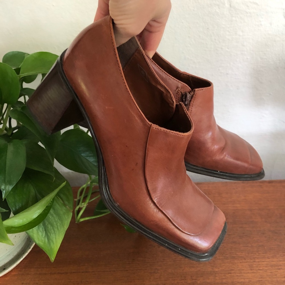 Vintage block toe heels